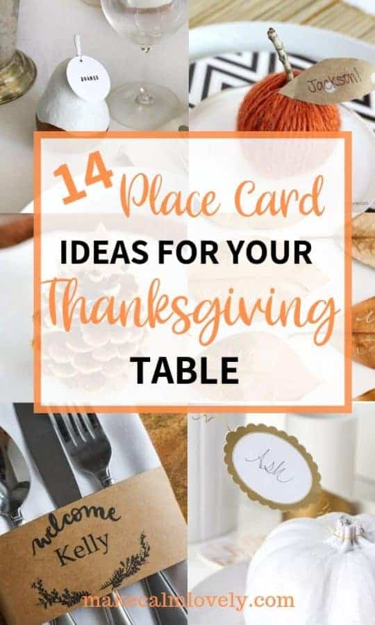 14 Place Card Ideas for your Thanksgiving Table