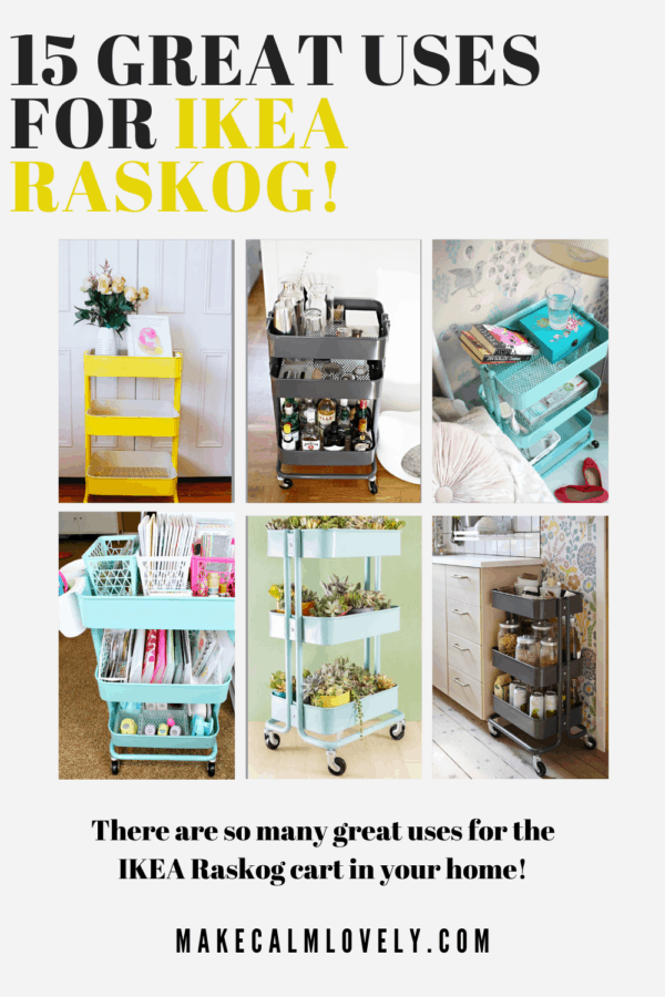 15 Great uses for the IKEA Raskog cart #IKEA #IKEA Hacks #Hacks #Raskog #cart