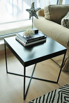 Black side table