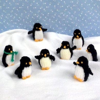 Knitted penguins knitting pattern