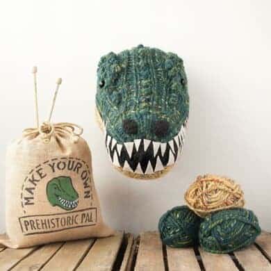 Knitted Dinosaur head knitting pattern