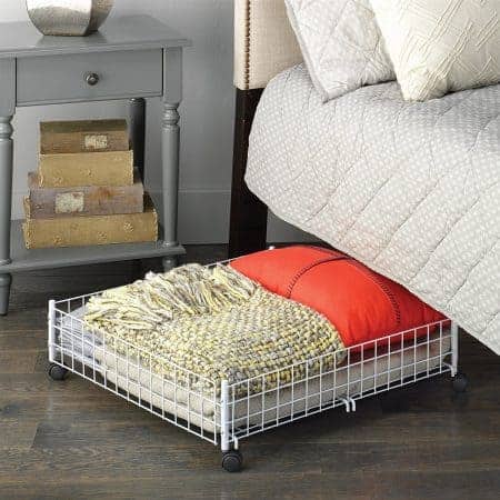 rolling under bed storage cart