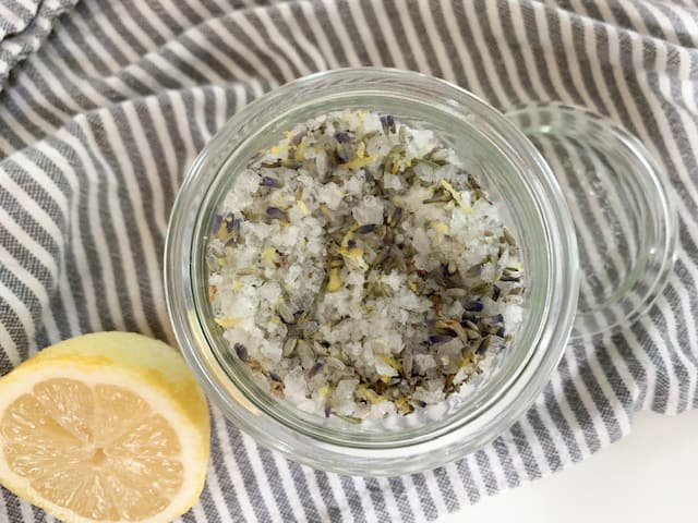 DIY Relaxing & Refreshing Lavender Lemon Bath Salts