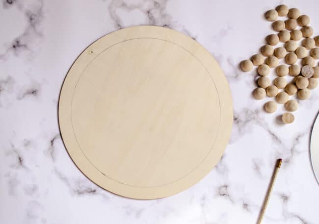 DIY Minimal Scandi Style Wood Bead Mirror