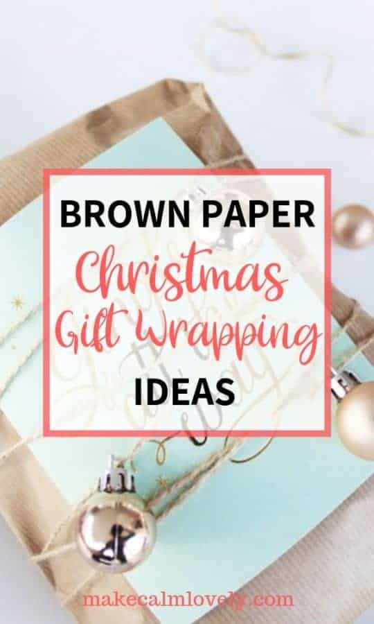 Brown kraft paper gift wrapping ideas