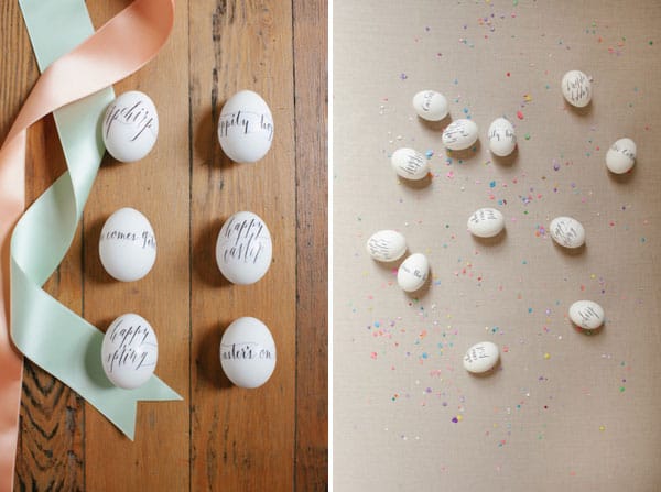 Calligraphed eggs.