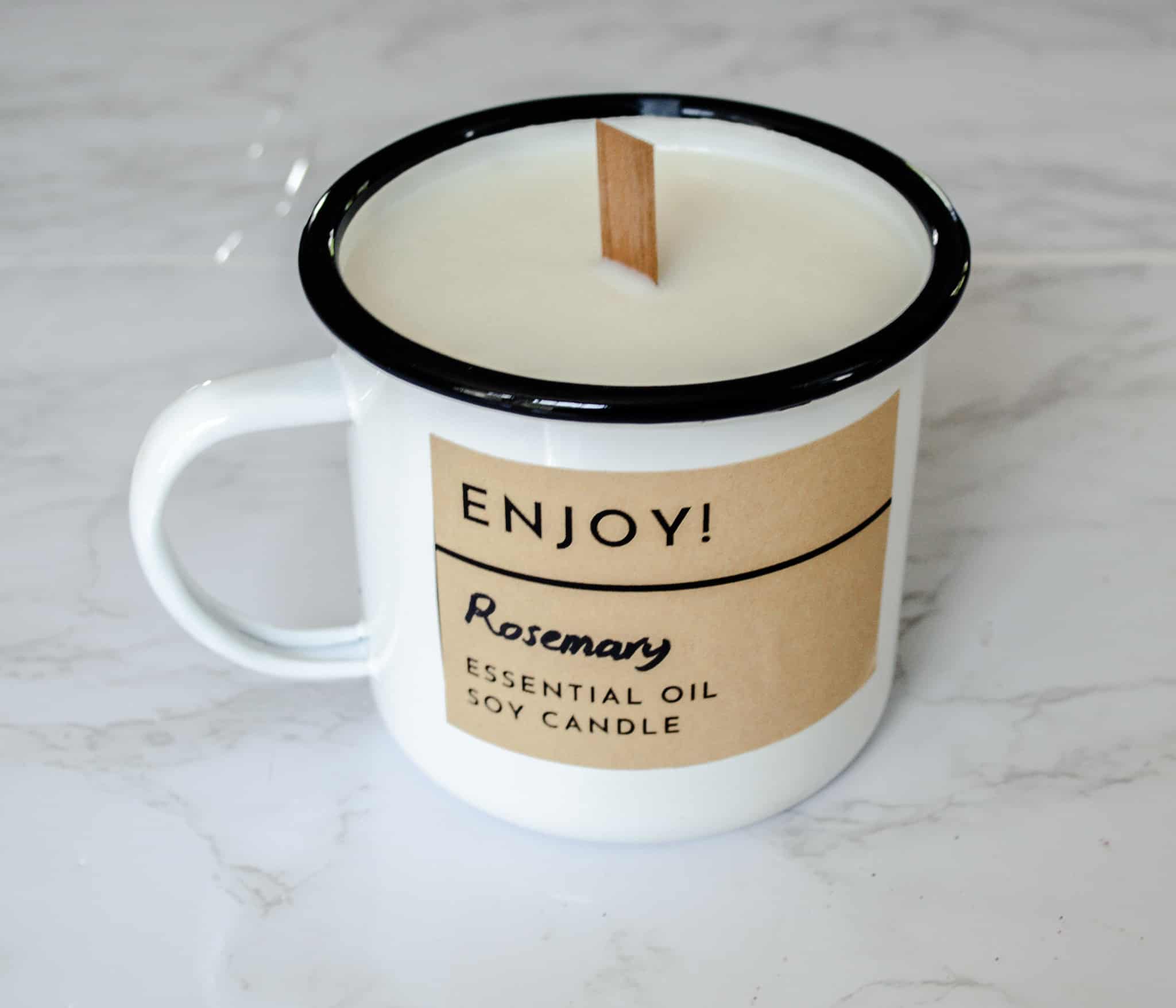 Enamel Tin Mug Candle DIY