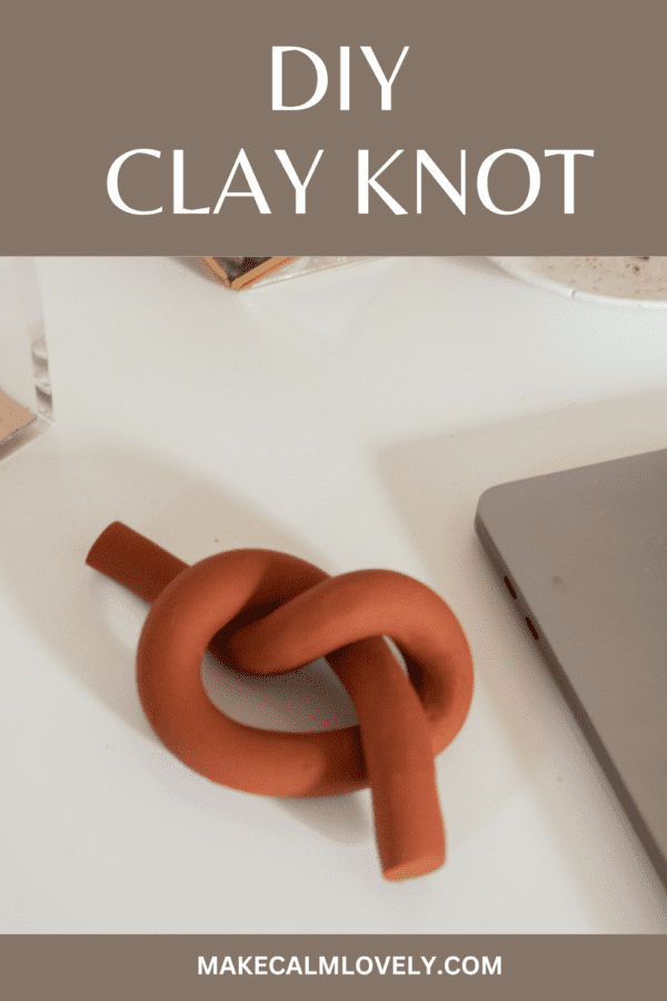 DIY these easy pretty polymer clay knot paperweight