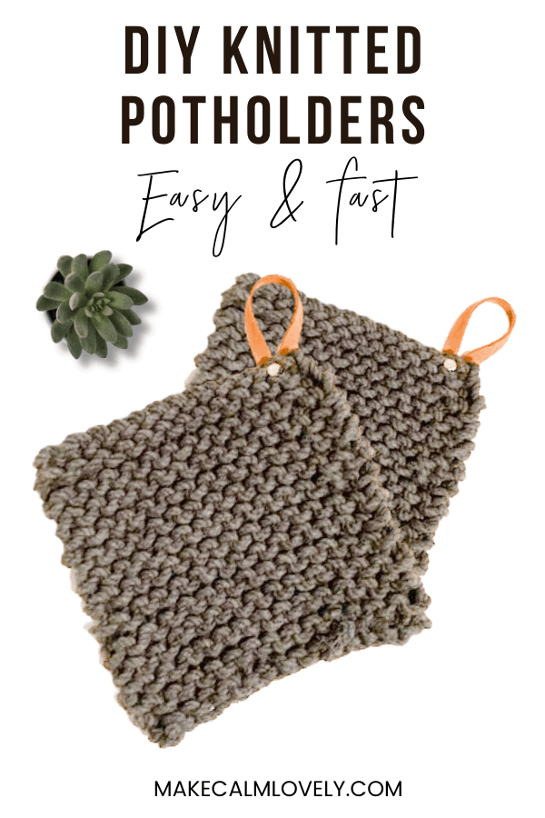 DIY Knitted Potholders Make Calm Lovely