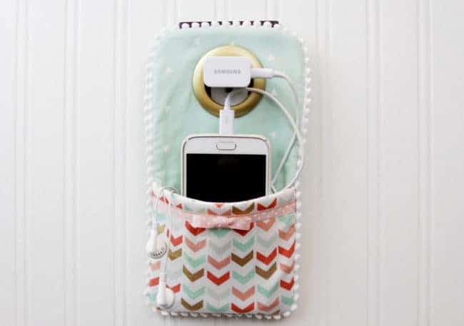 Easy DIY phone charger holder