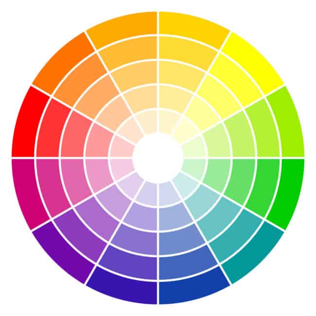 Color theory wheel.