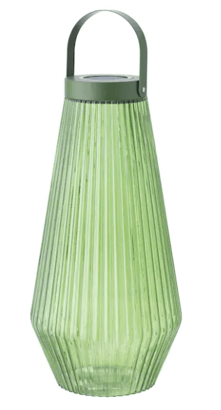 Green outdoor floor lamp