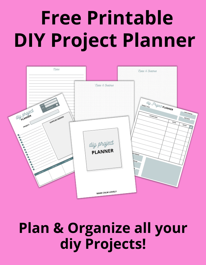 free printable sewing project planner