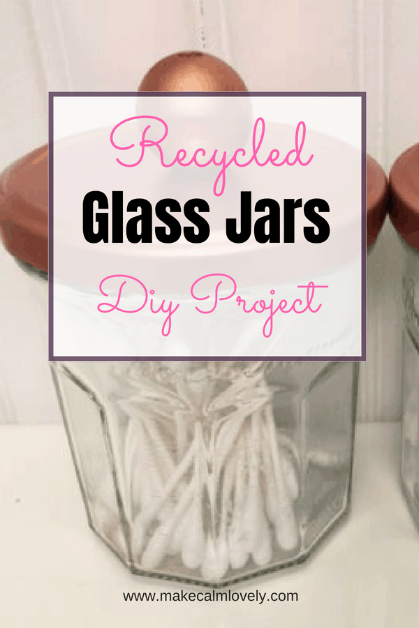 Recycled glass jars DIY project
