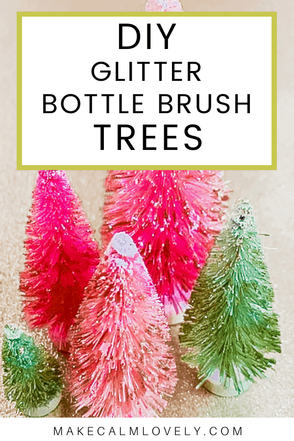 Glitter Bottle Brush Trees
