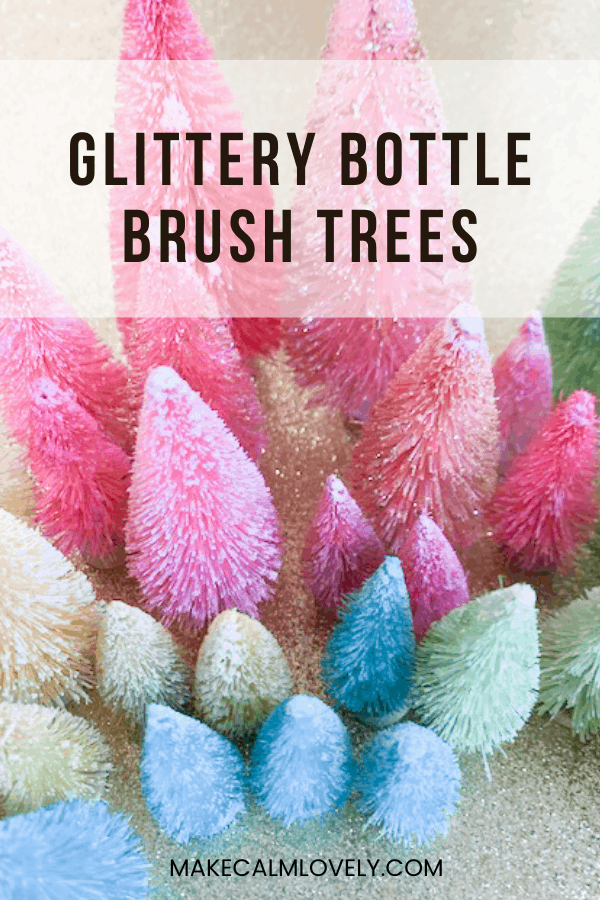 Glitter Bottle Brush Trees