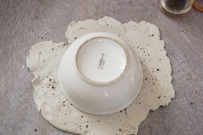DIY Speckled Ceramic Look Clay Bowl