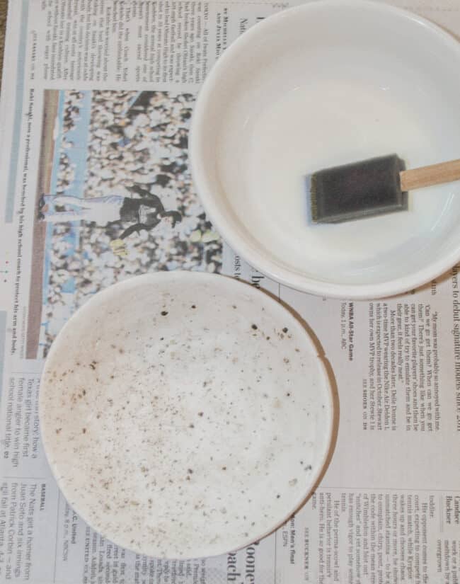 DIY Speckled Ceramic Look Clay Bowl