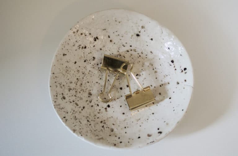 Speckled Ceramic Look Clay Bowl DIY