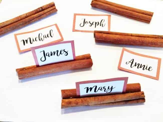 Cinnamon stick table decor