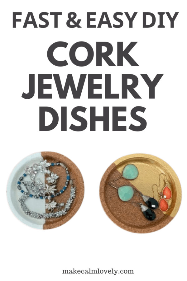 Painted cork jewelry dishes