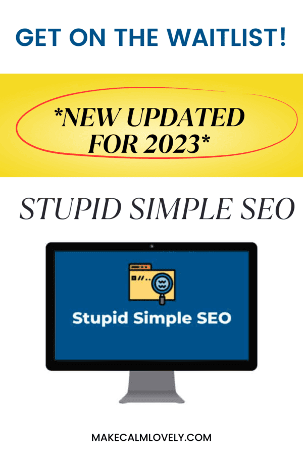 Stupid Simple SEO - Get on the Waitlist for the updated 2023 version!