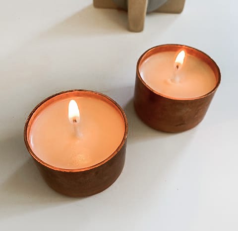 DIY Copper Candles