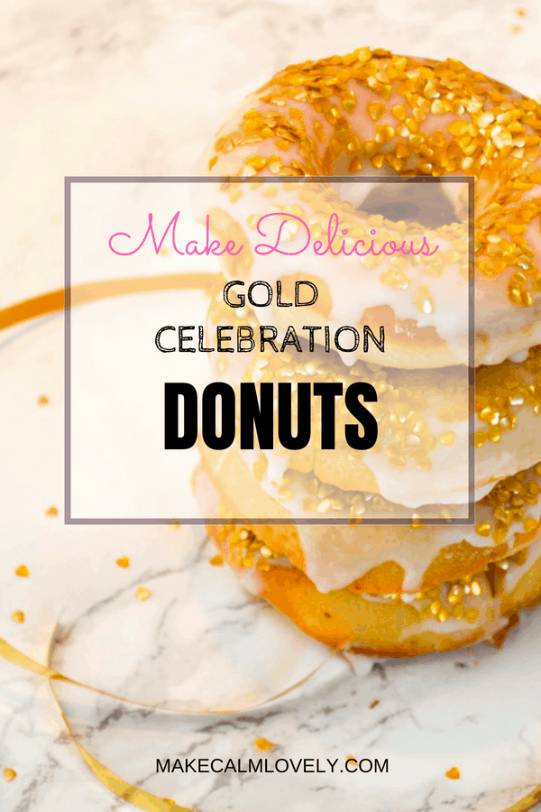 Make delicious gold celebration donuts