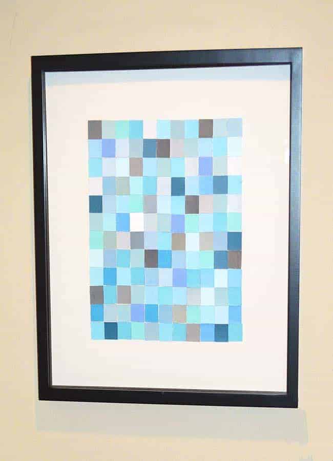 Create a beautiful piece of wall art – using paint chips!