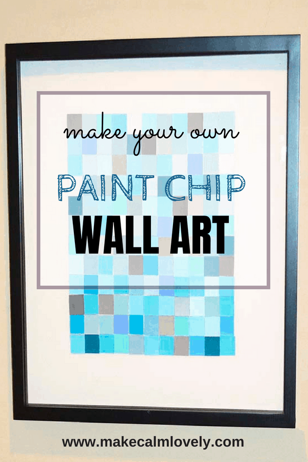 Make your own paint chip wall art