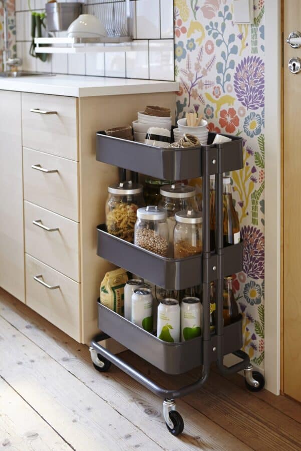 15 Great uses for the IKEA Raskog cart #IKEA #IKEA Hacks #Hacks #Raskog #cart