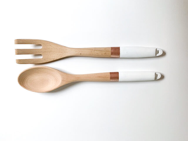 DIY Painted Salad Servers