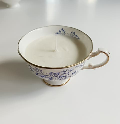 Tea Cup Candle DIY