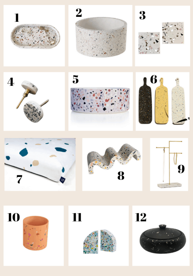 Terrazzo items for your home