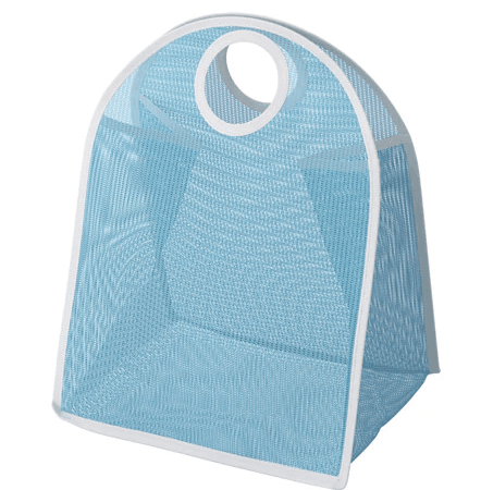 Blue fabric storage bag