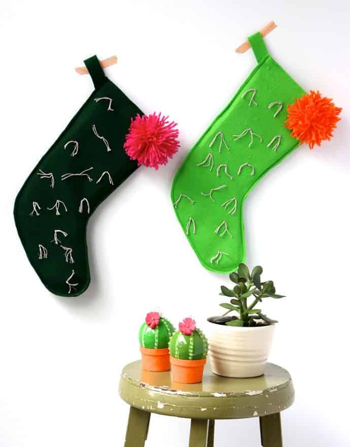 Cactus Christmas stockings