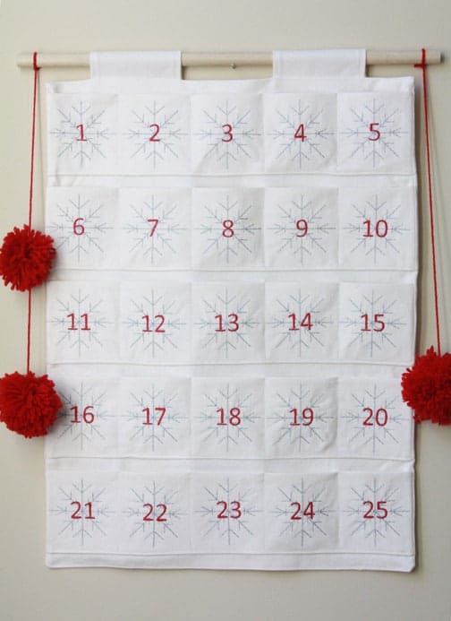 Fabric countdown advent calendar