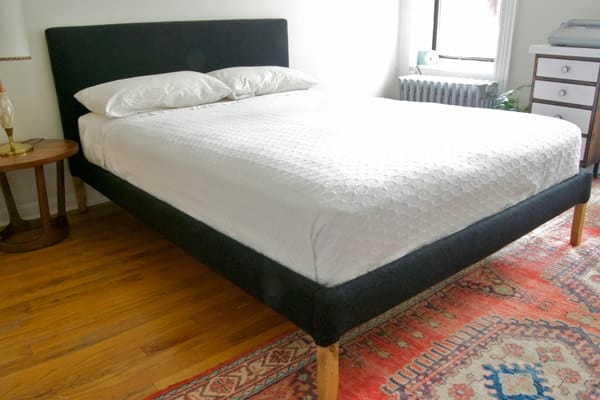 Ikea hack for upholstered bed