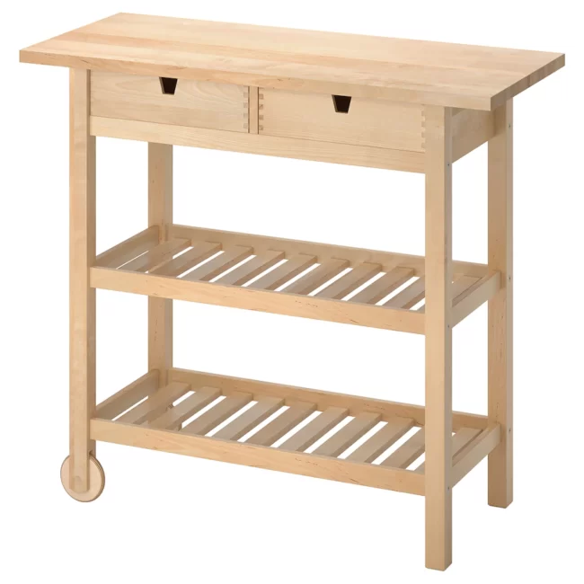 Birch kitchen island.