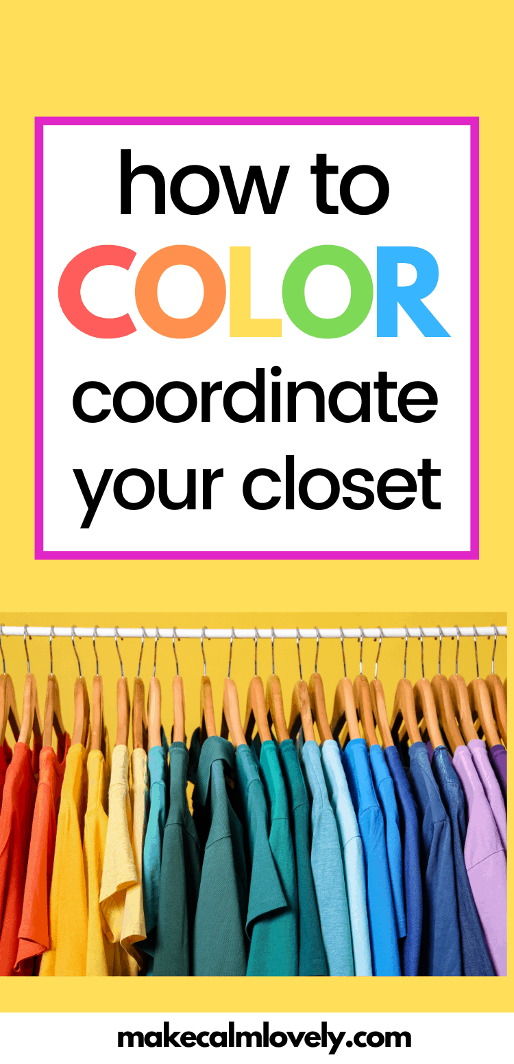 Color coordinated closet