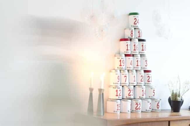 Coffee tin advent calendar