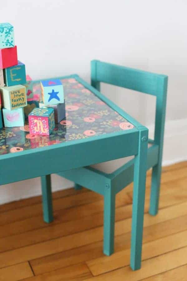 IKEA hack for kids table and chairs