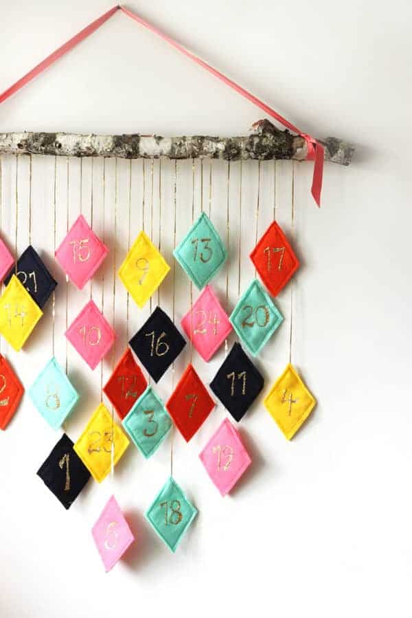 Modern felt advent calendar