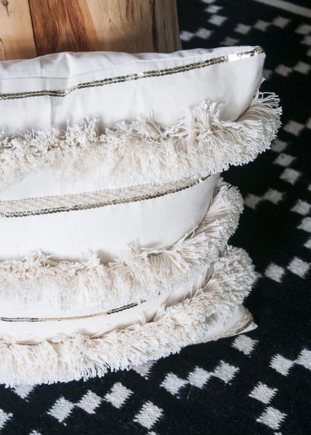 Anthropologie inspired Moroccan wedding blanket pillow