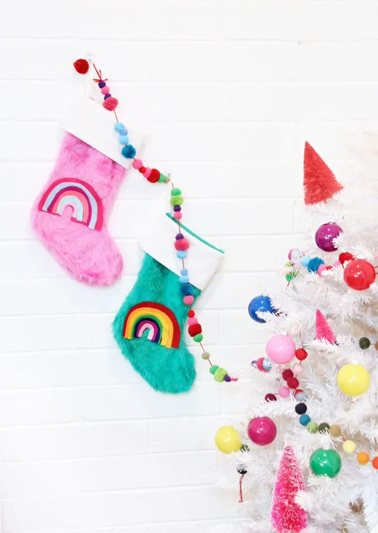 Rainbow Christmas stockings