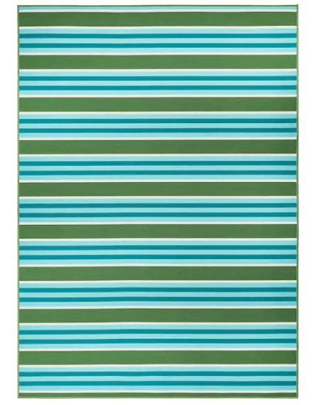 Blue striped rug