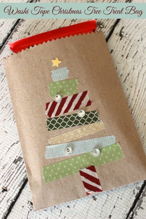 Washi tape gift wrap